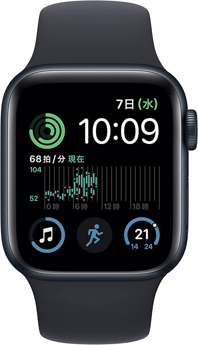 Apple Watch SE(第2世代) GPSモデル 40mm ミッドナイトアルミニウムケースとスポーツバンド