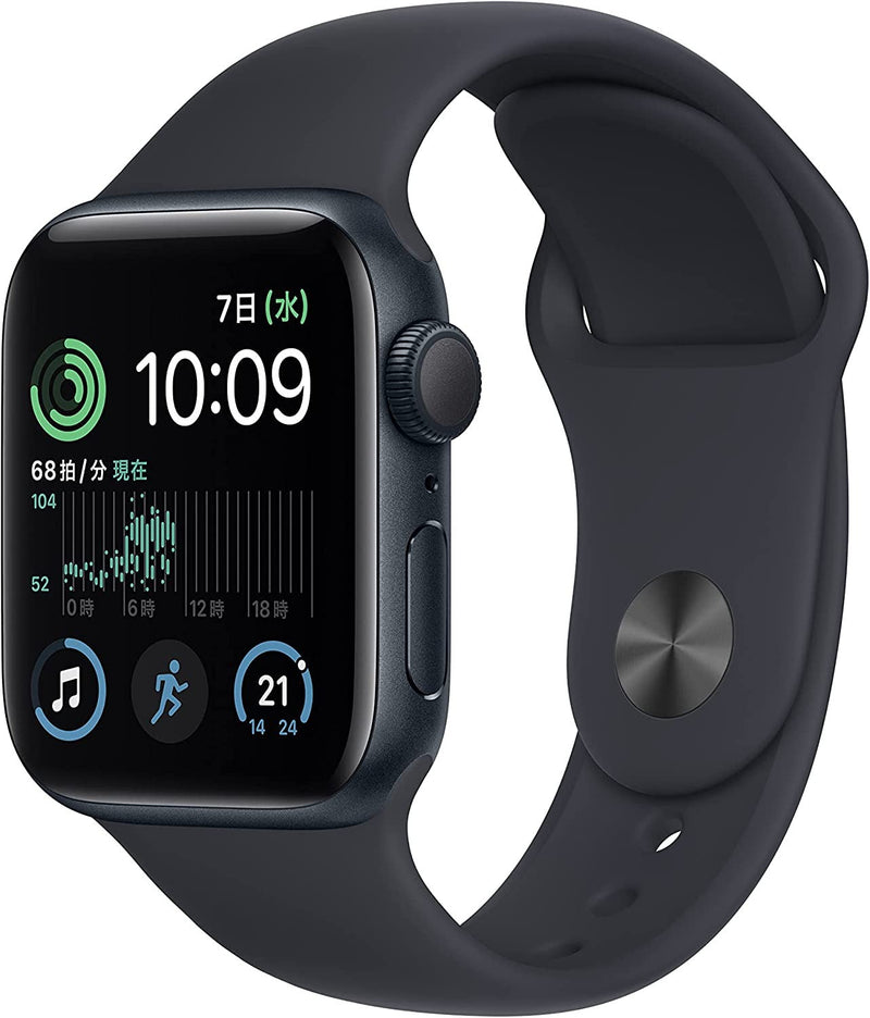 [アップル公式保証]Apple Watch SE(第2世代) GPSモデル 44mm ミッドナイトアルミニウムケースとスポーツバンド