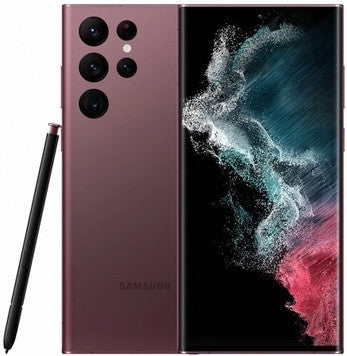 [中古/Aランク]Galaxy S22 Ultra 5G SM-S908N 12/256GB SIMフリー (バーガンディ レッド)